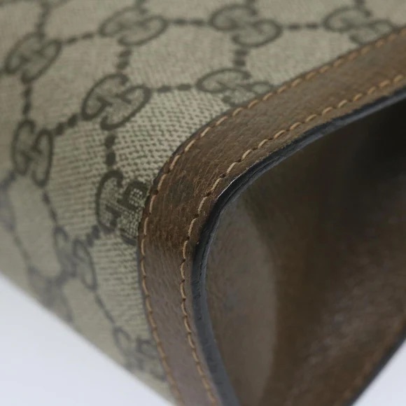 GUCCI GG Supreme Web Sherry Line Clutch Bag - Picture 12 of 15